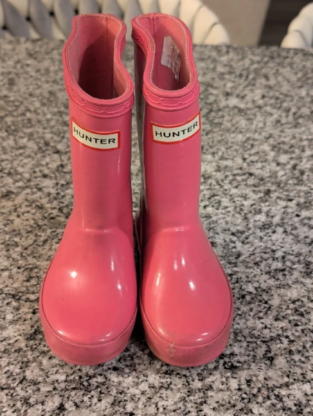 Hunter Bright Pink Kids Rain Boot